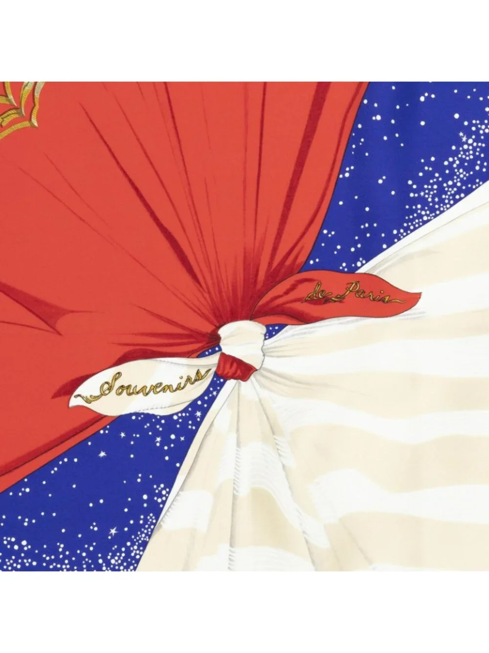 Hermes Scarf Blue Red Twill Silk